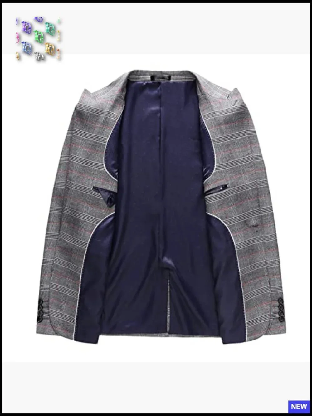 Slim Fit Plaid Blazer Classic Casual Wedding Party Sport Coat Elegant